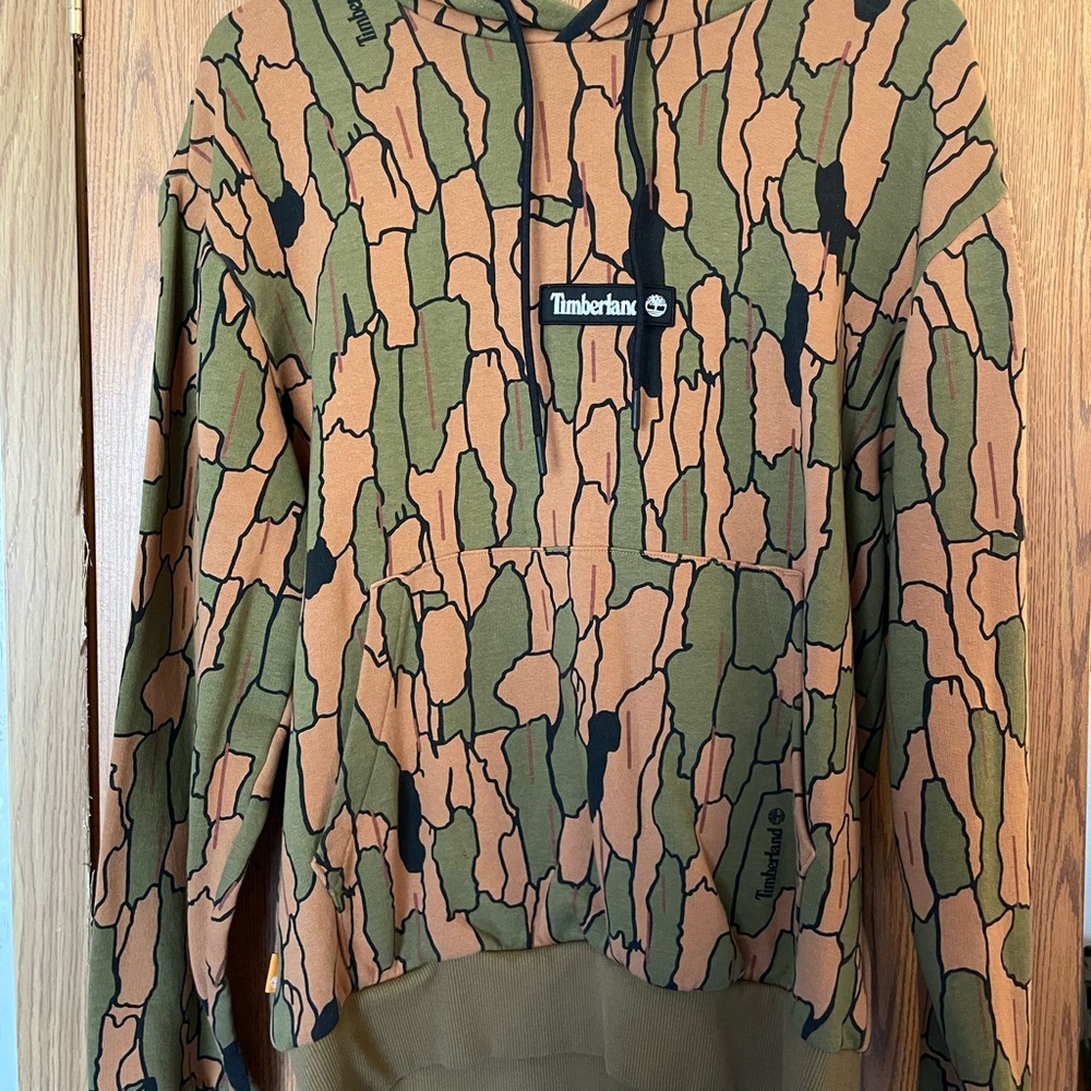 Timberland Green and Tan Camouflage Sweatshirt Men’s size S